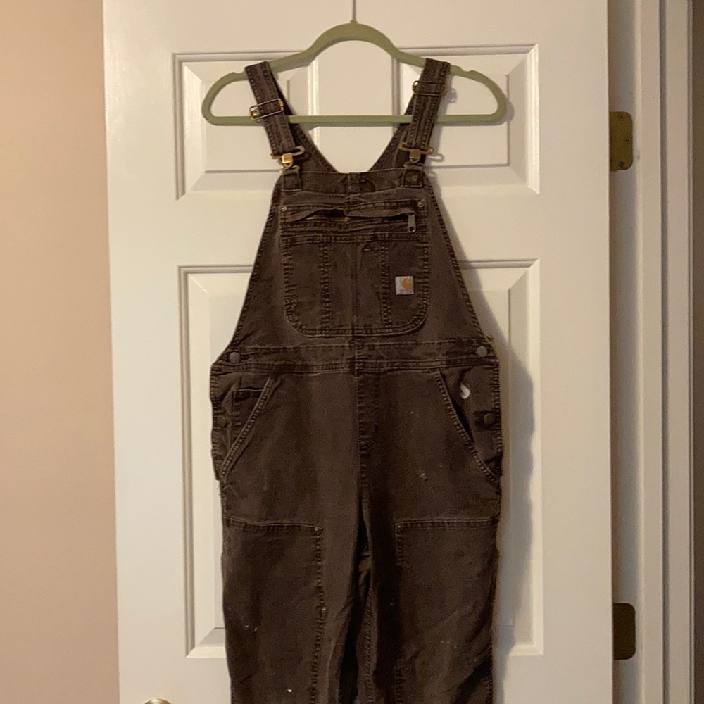 Women’s Medium Short Carhartt Overalls Brown
